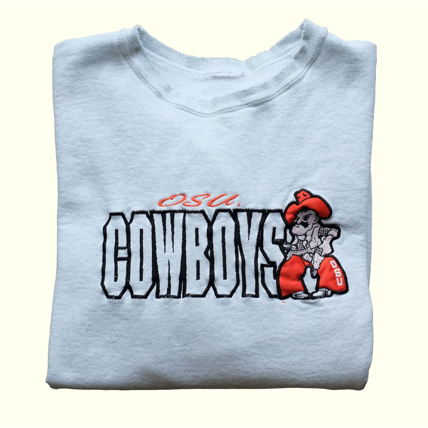 OSU VINTAGE COWBOYS COLLEGE SWEATSHIRT CREWNECK GREY SZ XL