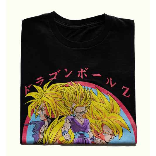 DRAGON BALL Z VINTAGE Y2K BLACK T SHIRT SZ L