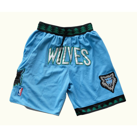 2003 2004 JUST DON VINTAGE NBA MINNESOTA TIMBERWOLVES MITCHELL & NESS SHORTS : SZ L