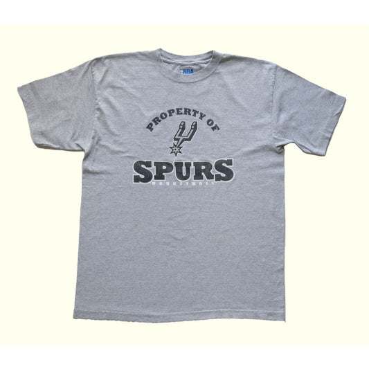 2000s 1990s Y2K NBA BASKETBALL SAN ANTONIO TEXAS SPURS GREY T SHIRT : SZ XL