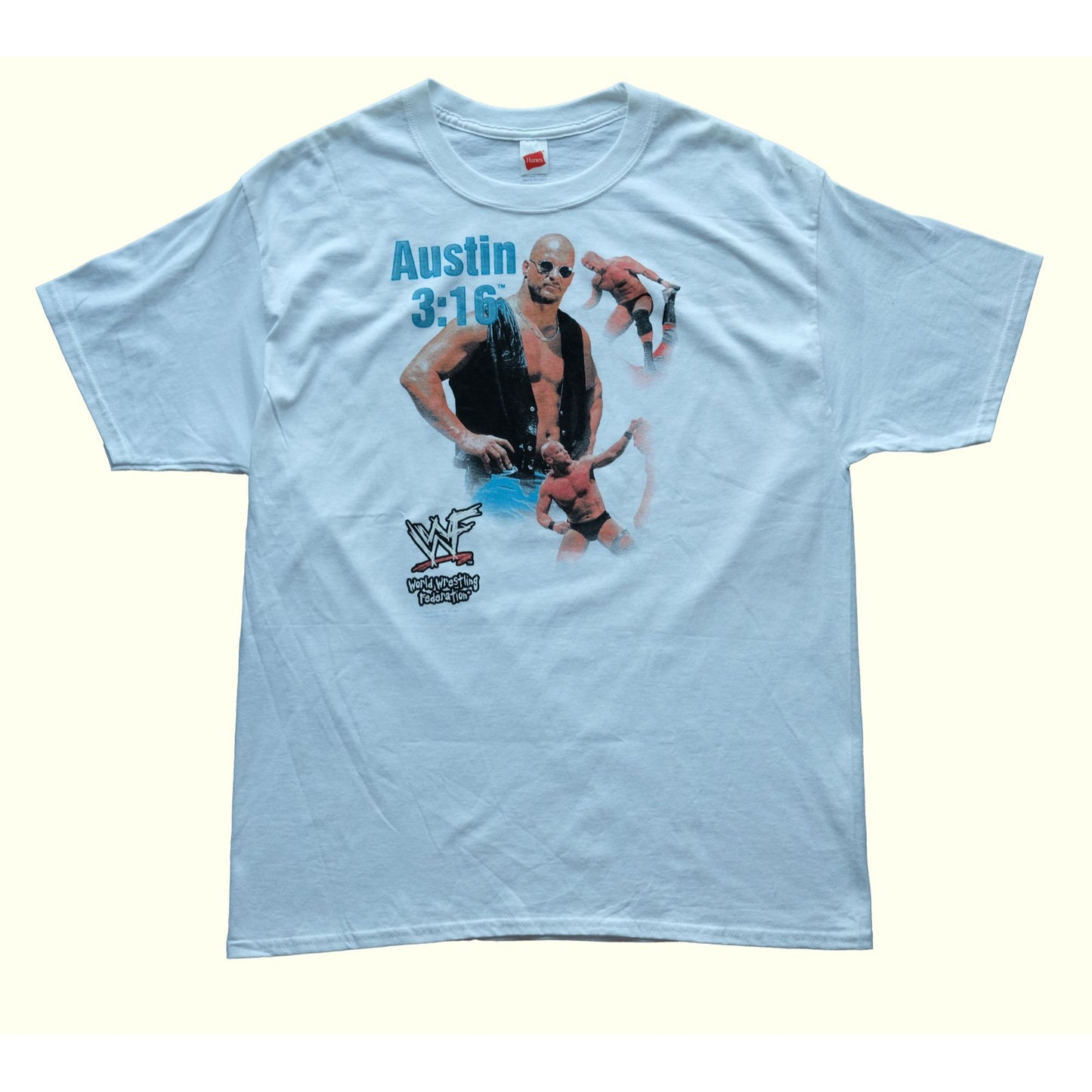 WWF WWE VINTAGE STONE COLD STEVE AUSTIN 3:16 WHITE T SHIRT SZ L