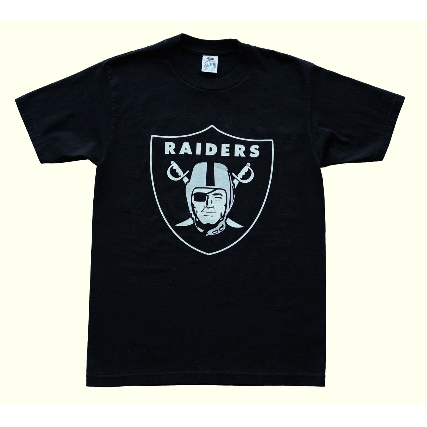 NFL LAS  VEGAS RAIDERS VINTAGE PRO CLUB BLACK T SHIRT SZ M