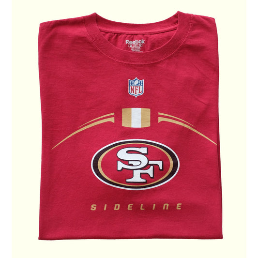 2011 2000s Y2K NFL VINTAGE SAN FRANCISCO 49ERS REEBOK SIDELINE T SHIRT : SZ XXL