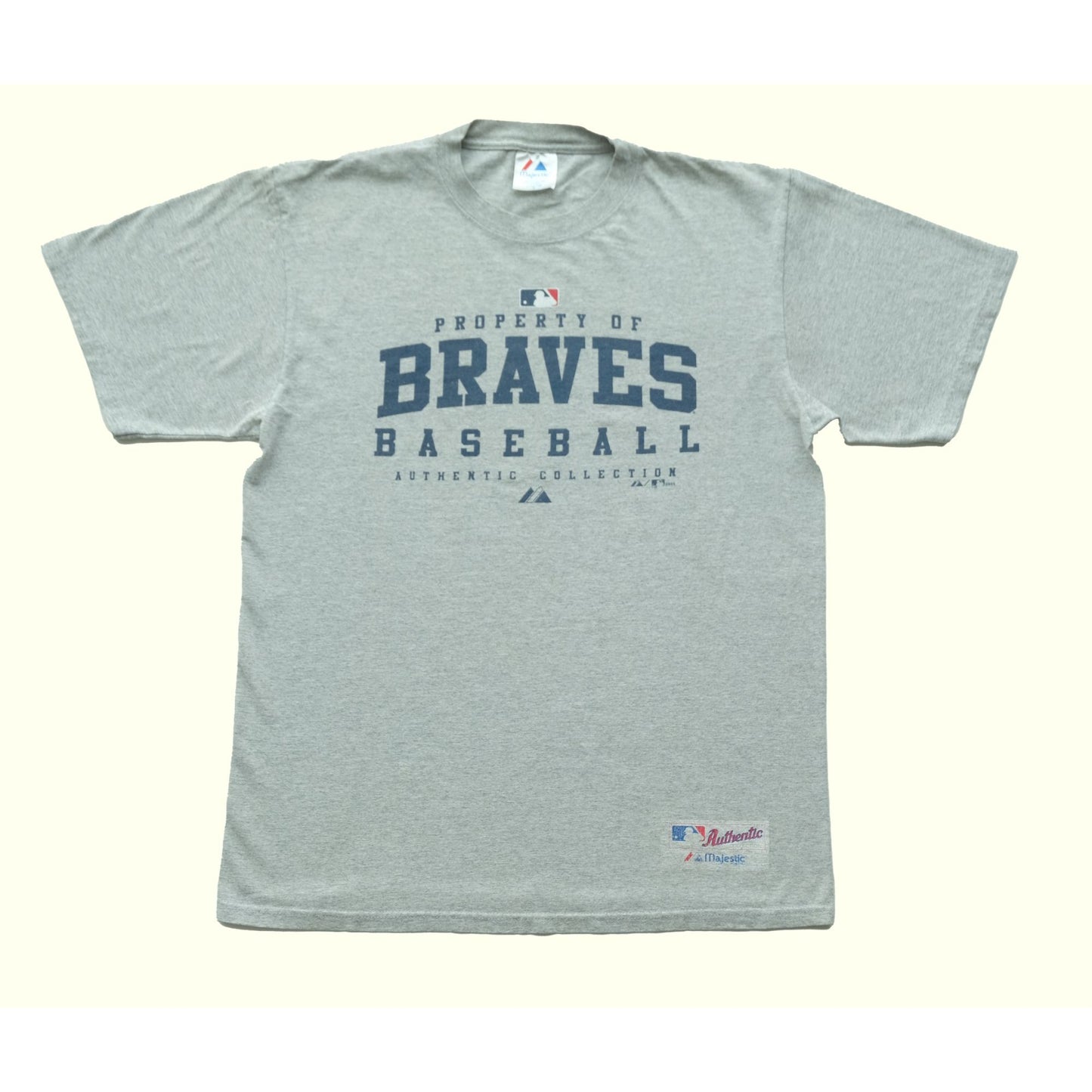 2005 VINTAGE MLB ATLANTA BRAVES MAJESTIC T SHIRT : SZ M