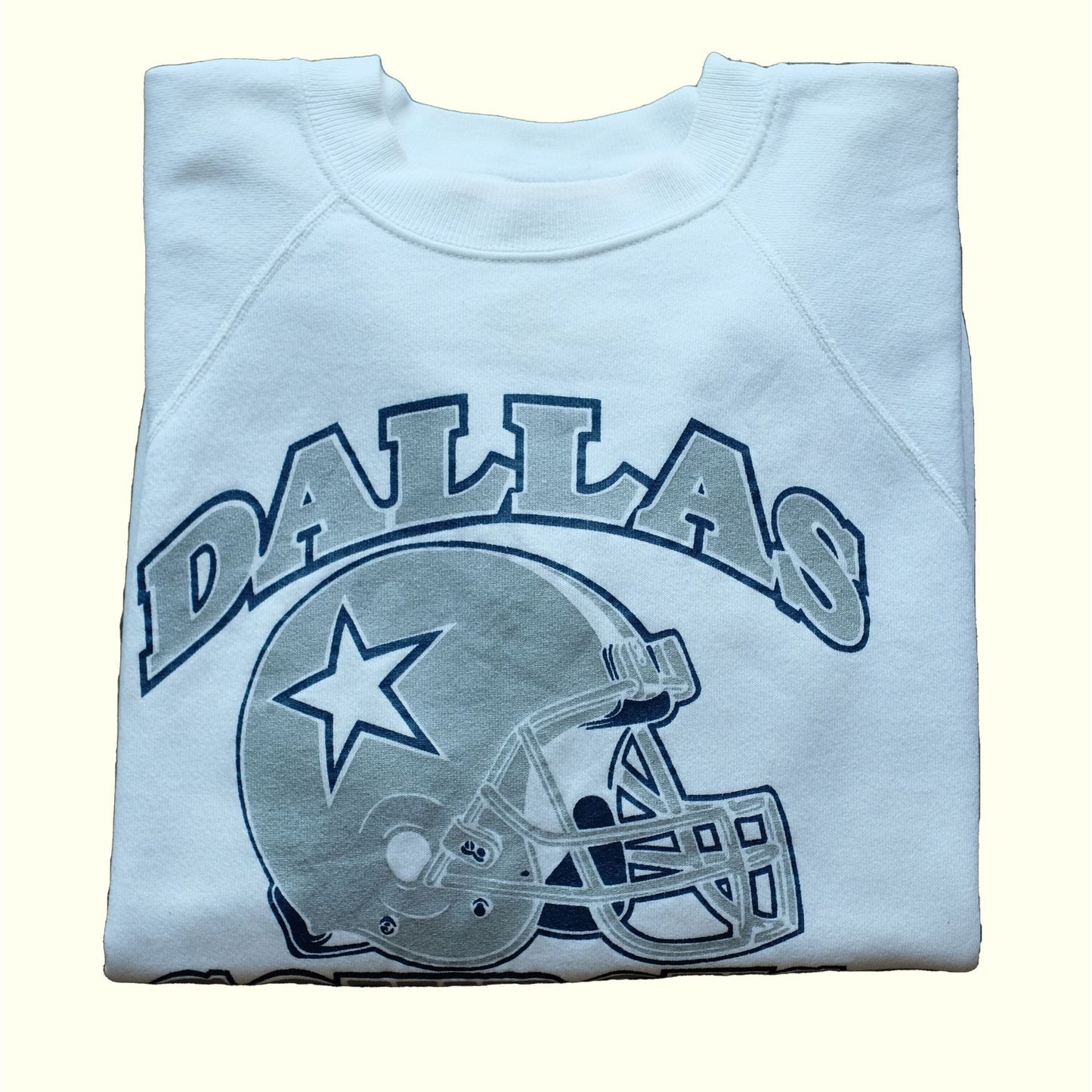 DALLAS COWBOYS VINTAGE NFL HANES CREWNECK SWEATSHIRT WHITE USA SZ XL