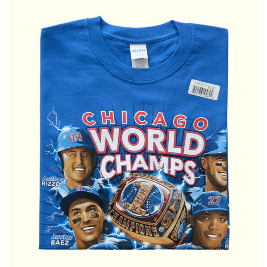 2016 CHICAGO CUBS MLB CHAMPIONSHIP NEW WITH TAG T SHIRT : SZ M