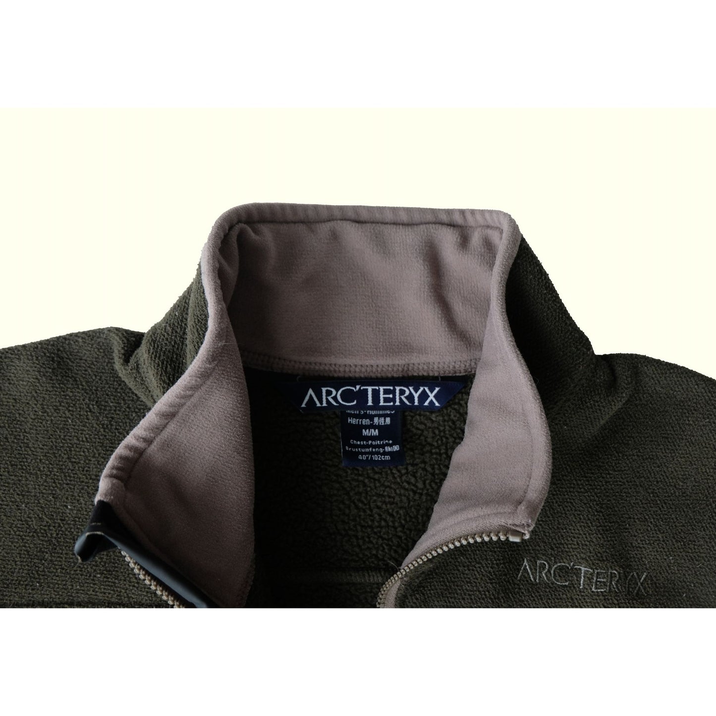 VINTAGE Y2K ARC'TERYX POLARTEC FLEECE OLIVE ARMY GREEN ZIP JACKET : SZ M