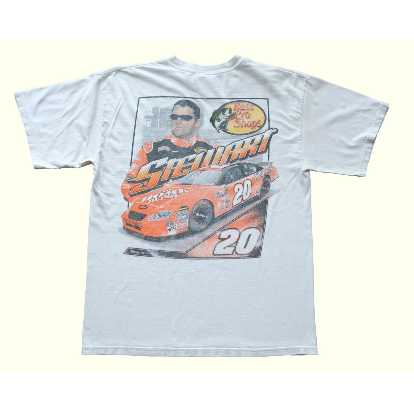 2000s Y2K USA VINTAGE NASCAR TONY STEWART BASS PRO : SZ M