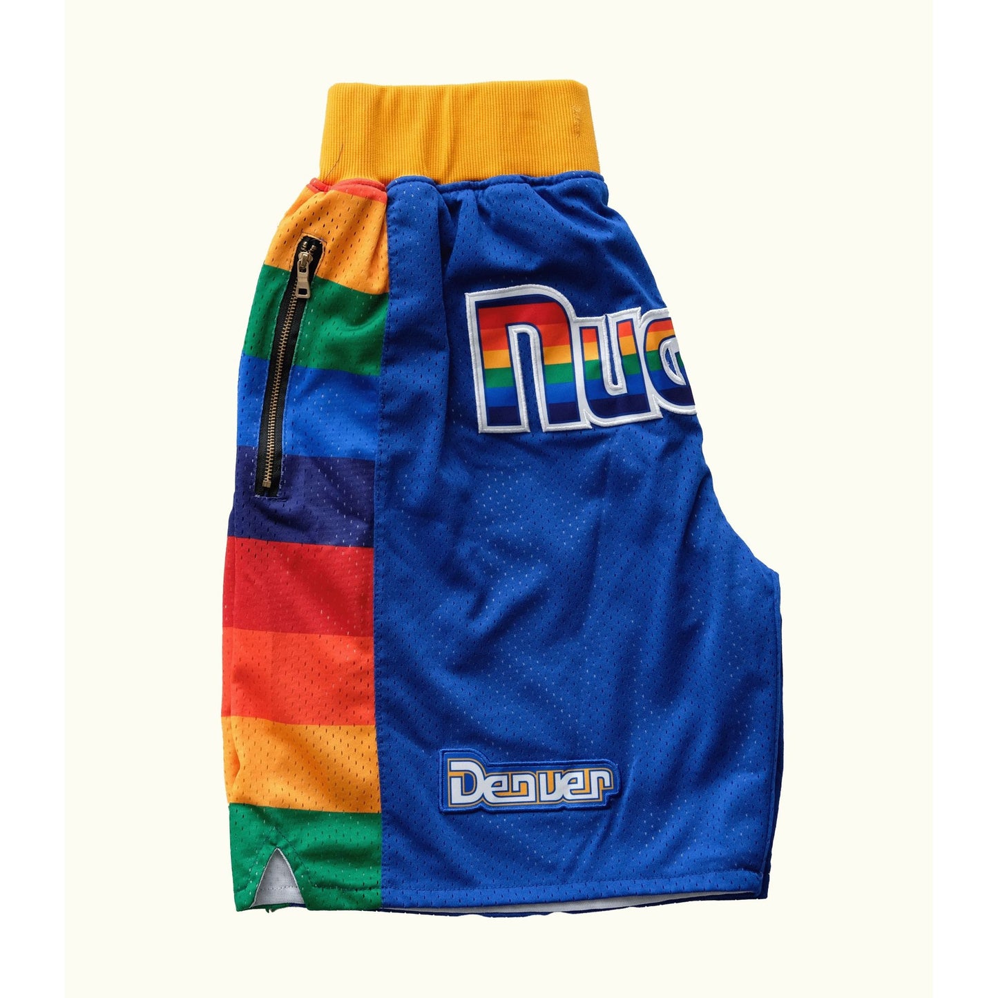 1991 1992 JUST DON VINTAGE NBA DENVER NUGGETS BASKETBALL CHAMPIONSHIP SHORTS : SZ M