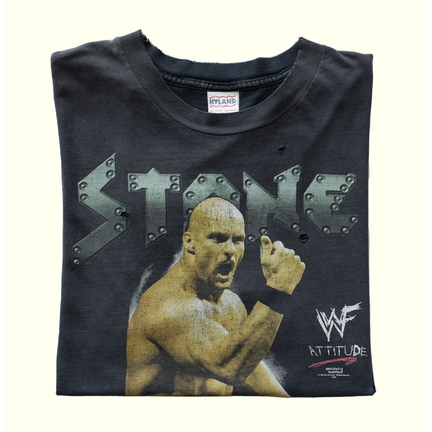 VINTAGE USA WWF STONE COLD STEVE AUSTIN 3:16 TRUST NO ONE T SHIRT BLACK : SZ L