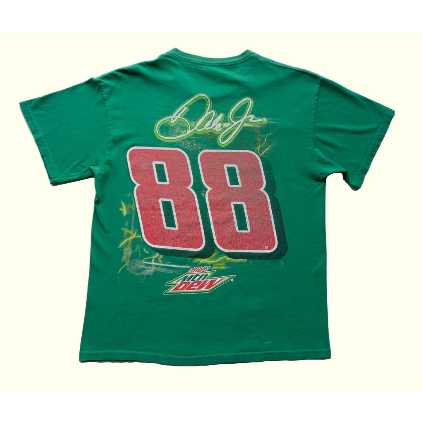 2000s Y2K VINTAGE NASCAR DALE EARNHARDT JR NASCAR MTN DEW T SHIRT : SZ L