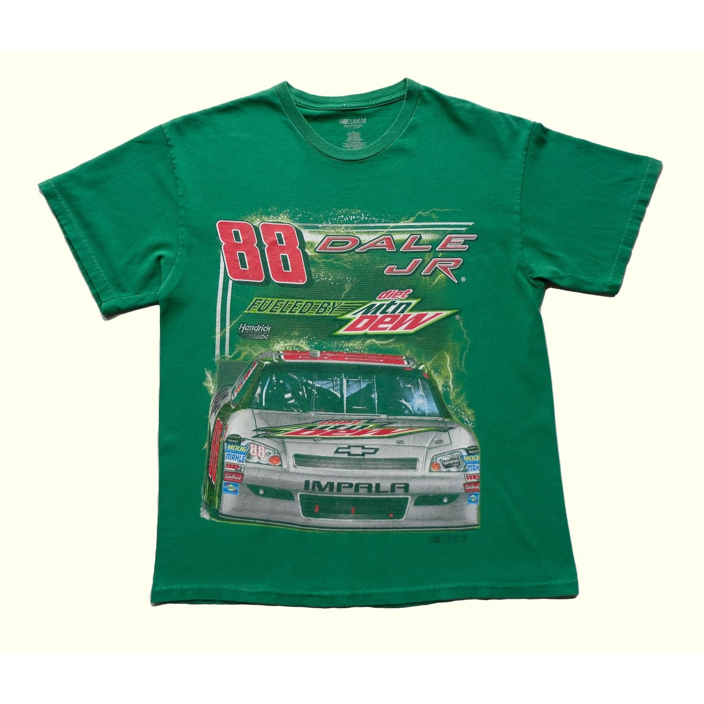 2000s Y2K VINTAGE NASCAR DALE EARNHARDT JR NASCAR MTN DEW T SHIRT : SZ L