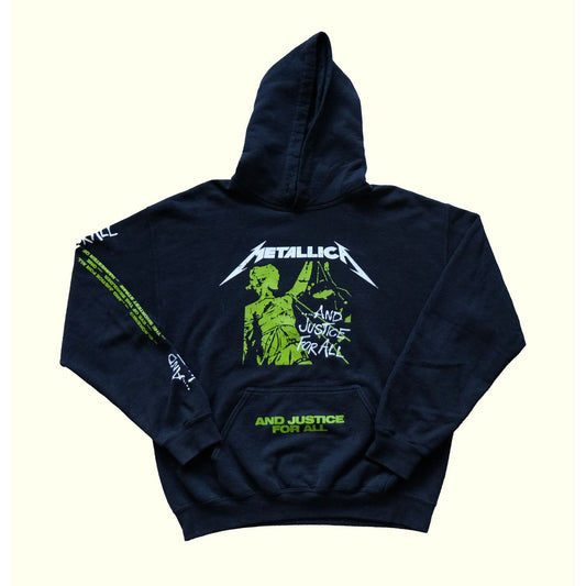 METALLICA 'AND JUSTICE FOR ALL' ROCK HOODIE : SZ M