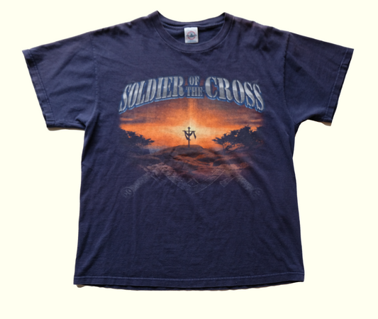 2001 SOLDIER OF THE CROSS JESUS T-SHIRT : SZ L