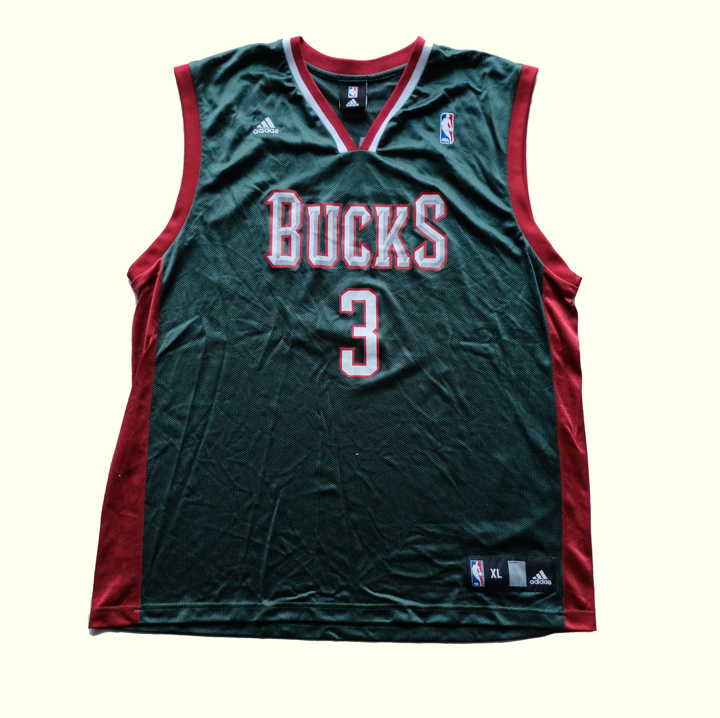 NBA ADIDAS BRANDON JENNINGS MILWAUKEE BUCKS JERSEY : SZ XL