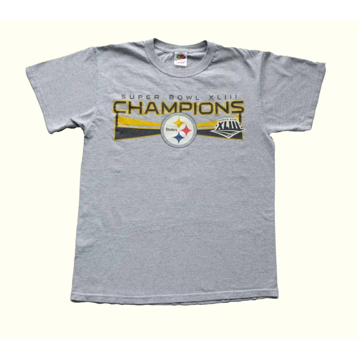 2009 VINTAGE Y2K NFL PITTSBURGH STEELERS CHAMPIONSHIP ROSTER T SHIRT : SZ M