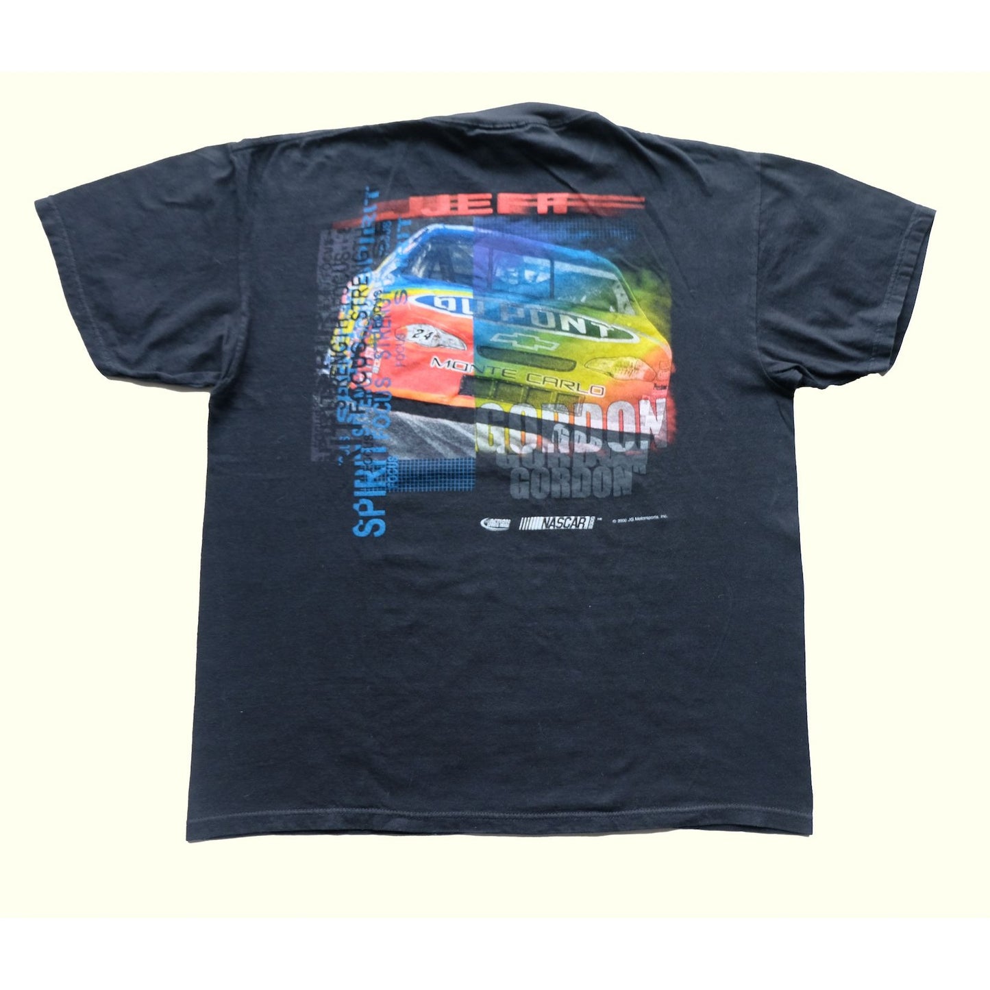 2000 JEFF GORDON NASCAR FRONT AND BACK T SHIRT SZ: M